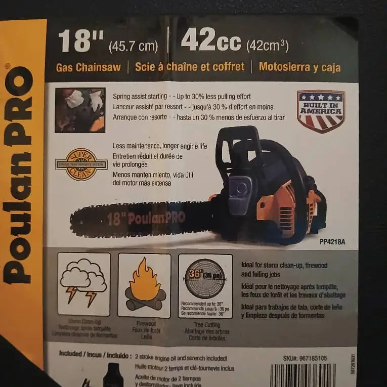 Motosierra POULAN PRO DE 42 CC's photo #1